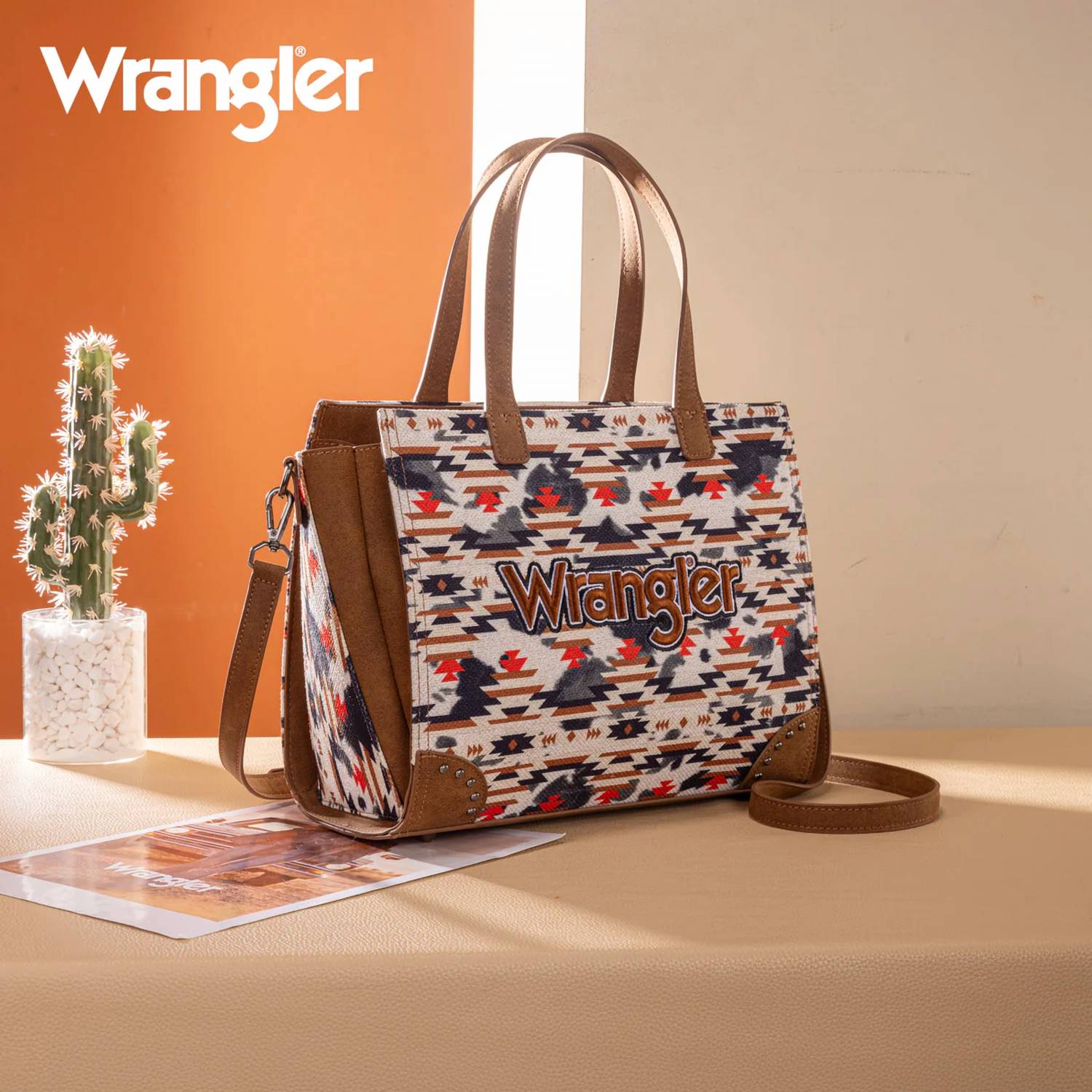 Wrangler Aztec Print Tote in brown - women's bag