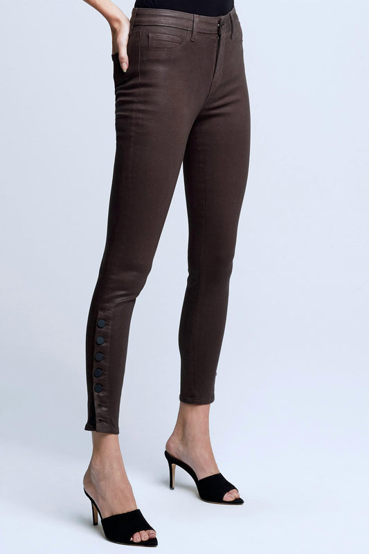 L'Agence - Piper Coated High-rise Skinny Jean