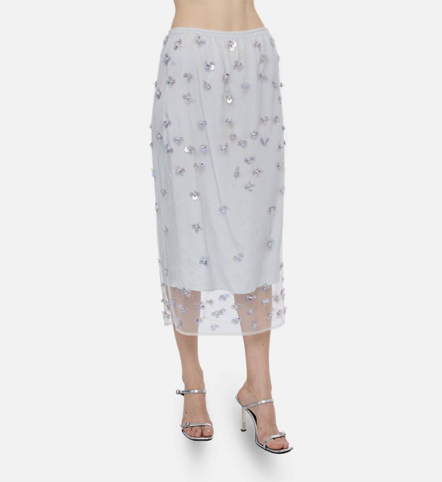 Forte Forte - Metallic Floral Sequins Skirt