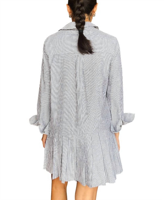 Meet Me In Santorini - Stripe Shirt Dress