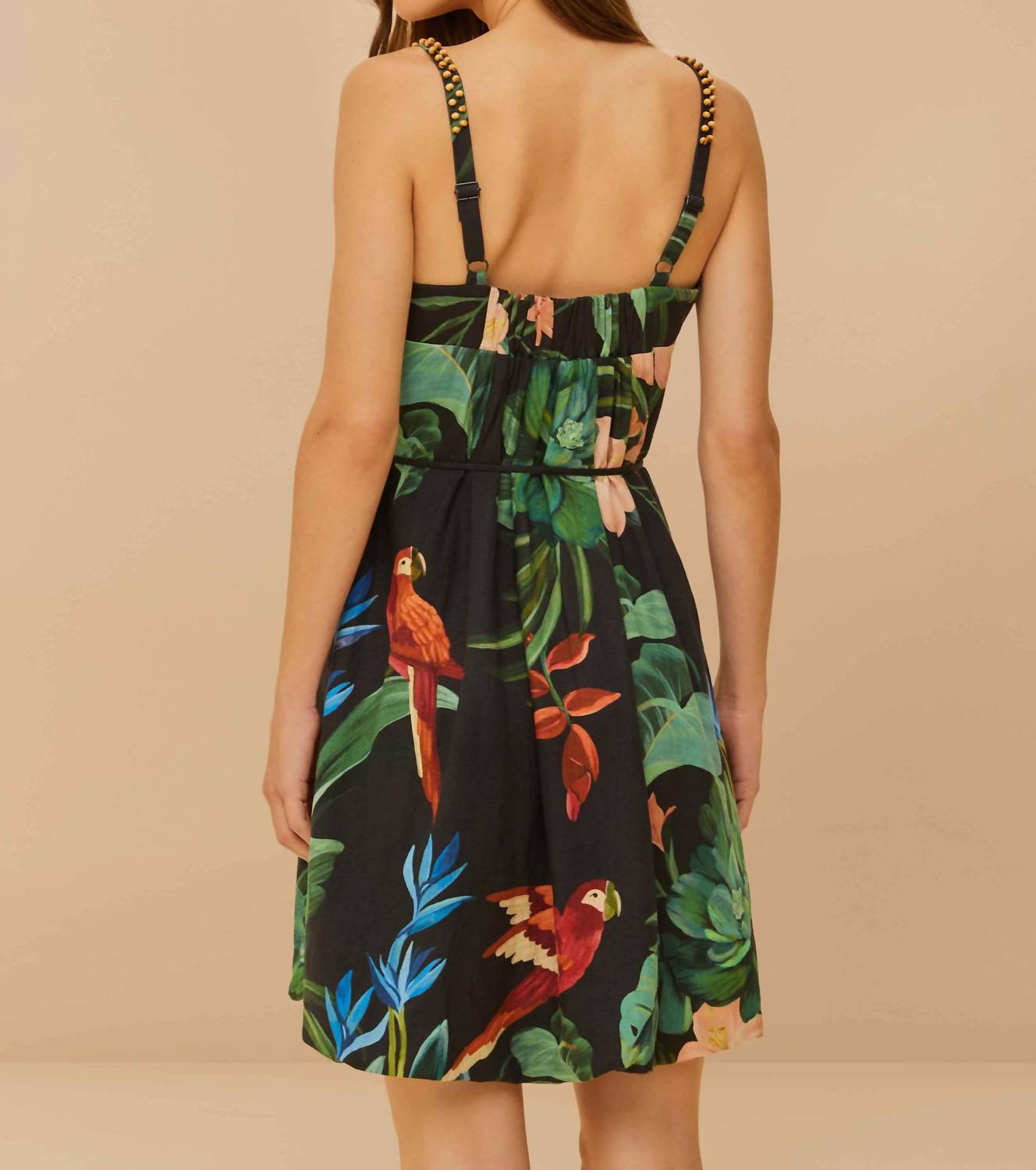 Farm Rio - Midnight Macaw Fiesta Mini Dress