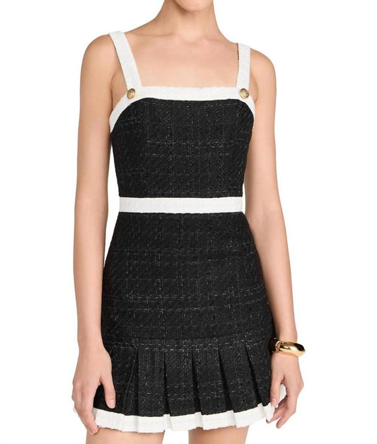 Alice + Olivia - Women's Clarine Square Pleated Mini Dress