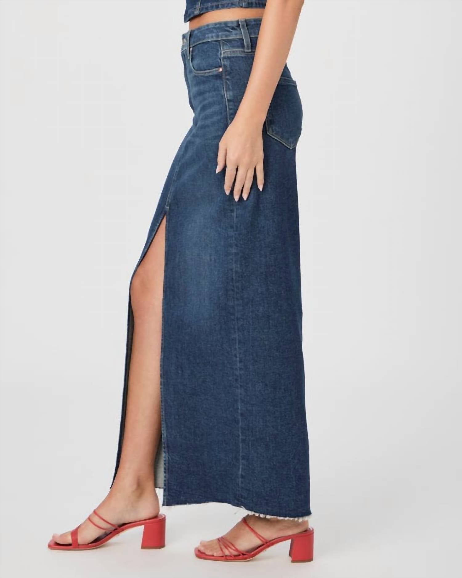 Paige - Angela Maxi Jean Skirt