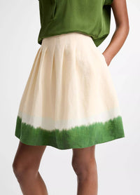 Vince - Dip-dye Pleated Skirt