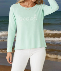 Charlie Paige - Elise Cotton Blend Beach Crew Neck Top