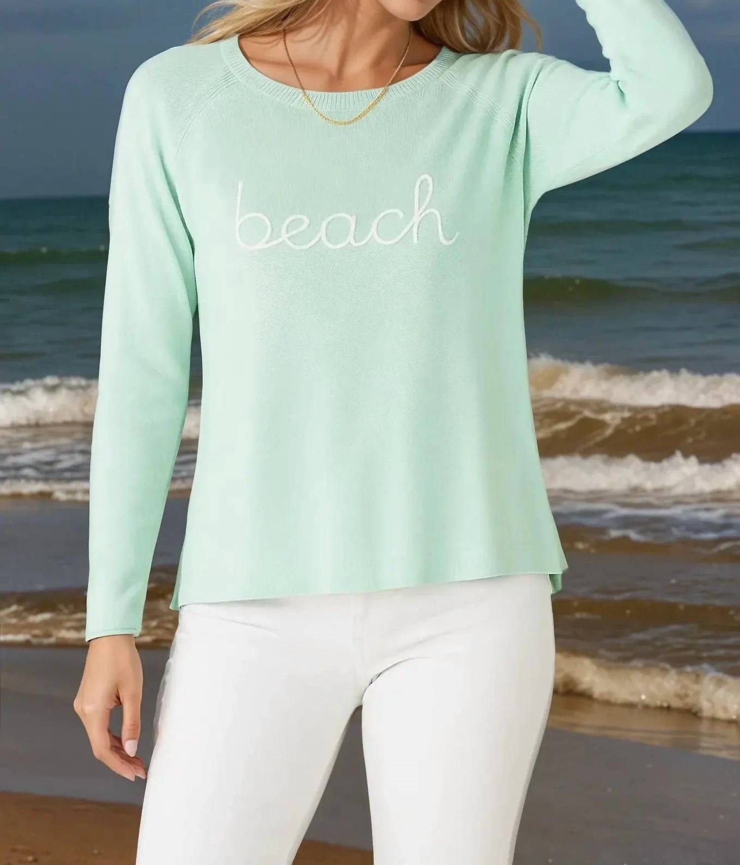 Charlie Paige - Elise Cotton Blend Beach Crew Neck Top