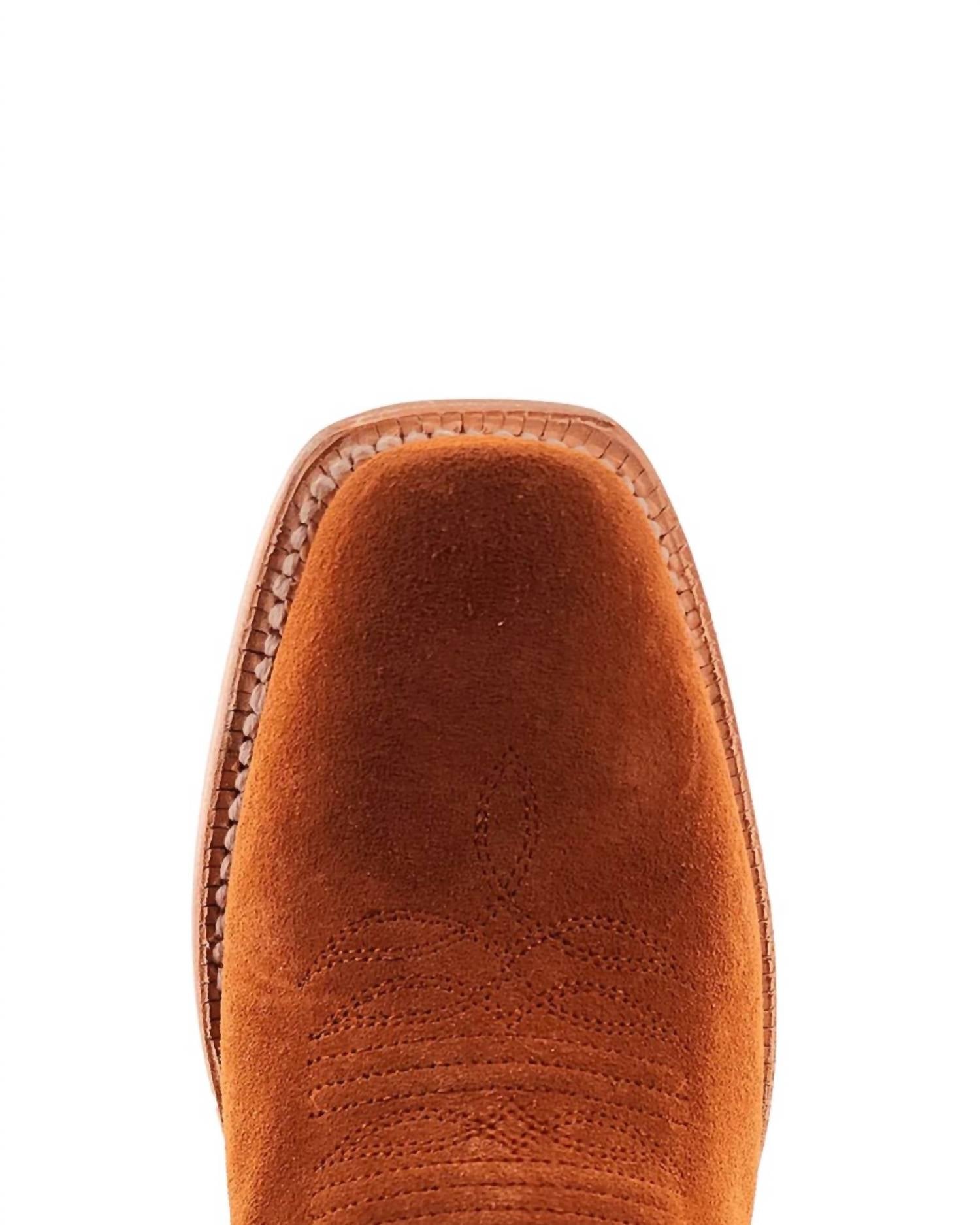 R Watson Boots - Women's Rough Out Narrow Square Toe Tall Cowgirl Boots