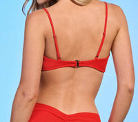 MAAJI Emma Classic Reversible Bralette Bikini Top in crimson red - women's swimwear - alternate view