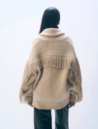 White + Warren - Cashmere Blend Luxe Fringe Coatigan