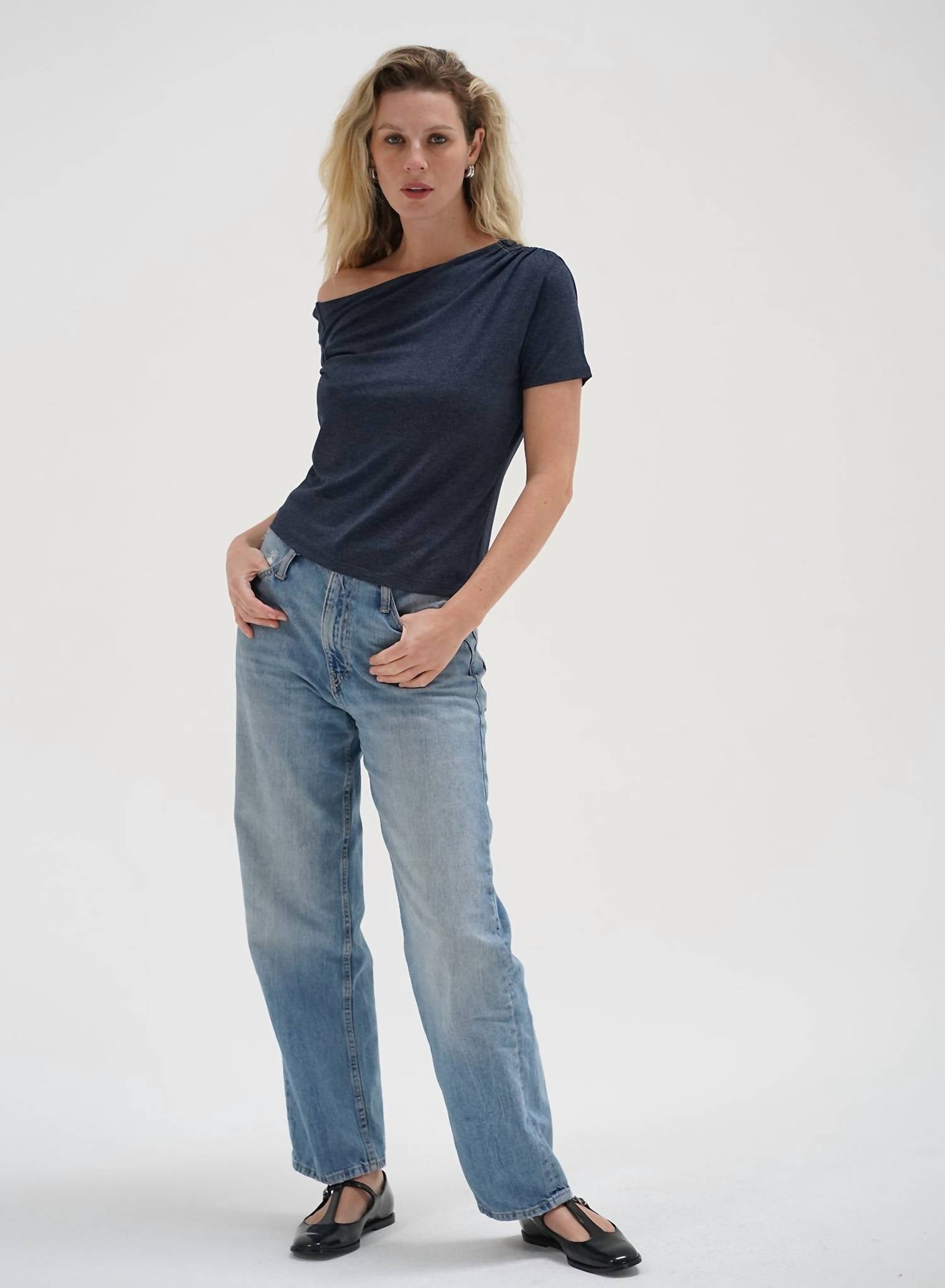 Lna - Rayne Drop Shoulder Top