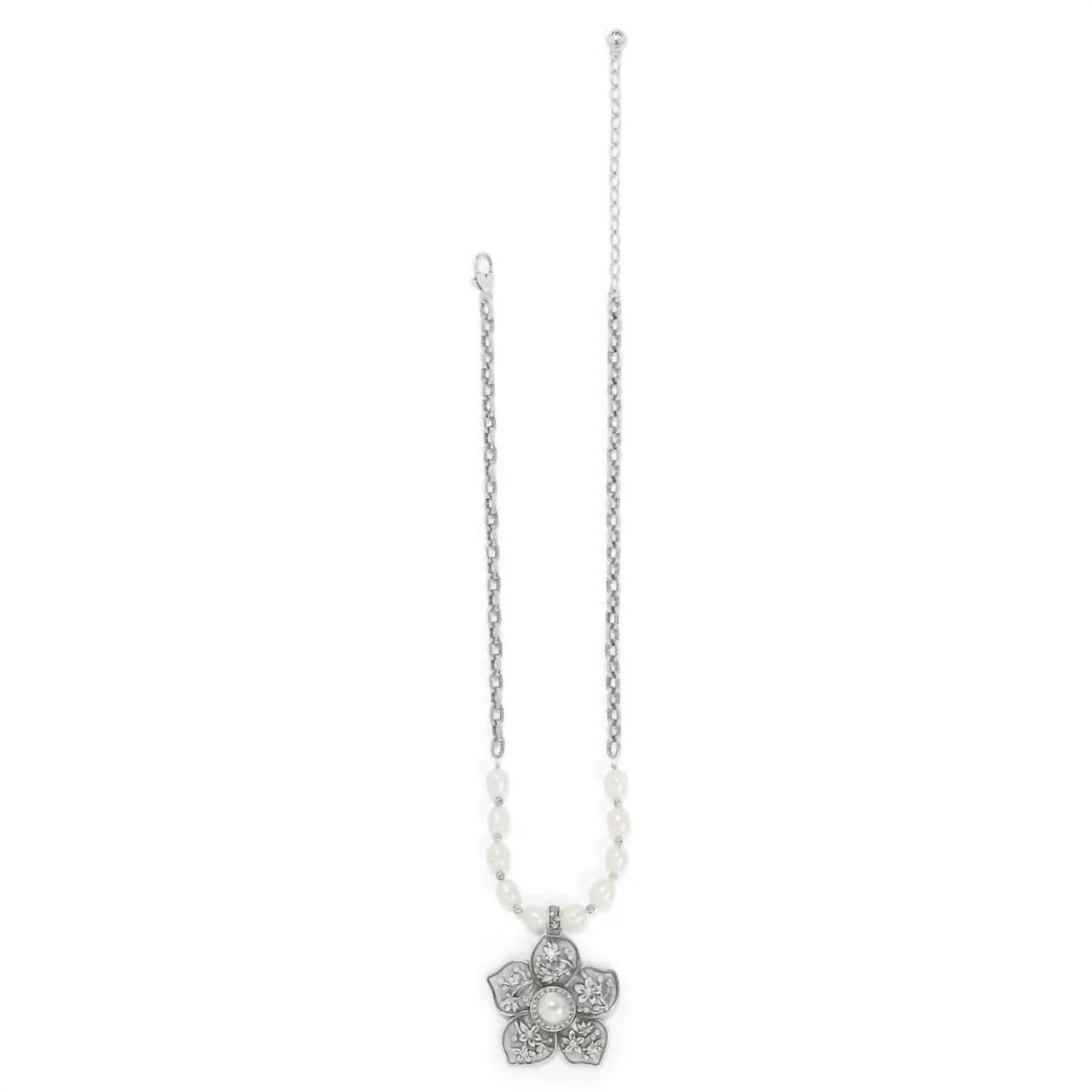 Brighton Women's Kyoto In Bloom Pearl Necklace in bloom pearl necklace in silver - women's jewelry - alternate view