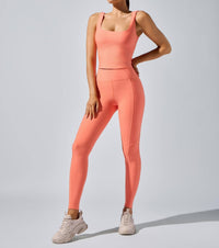 HEROINE SPORT Dalia High Support Top in coral - women's tank top