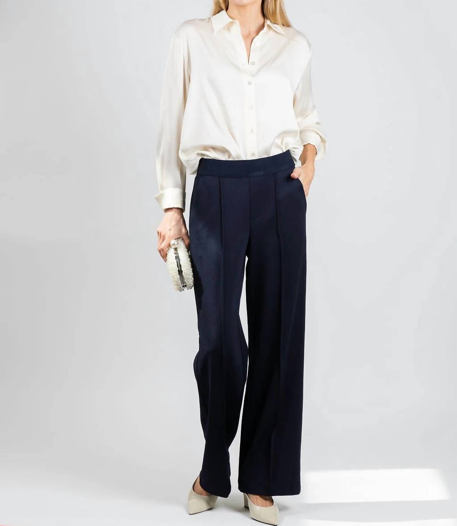 Oui - Pull-on Straight Pants
