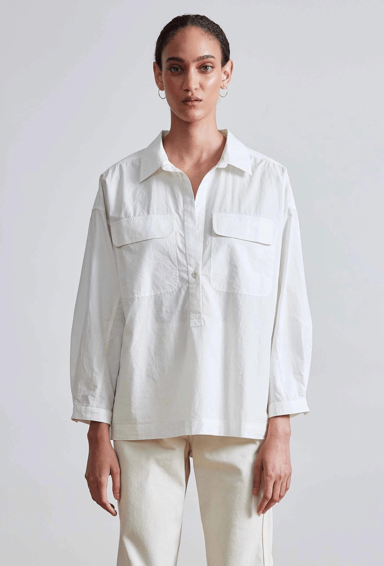 Apiece Apart - Women's Kava Button Up Popover Top