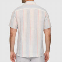 Flags & Anthem - Brent Short Sleeve Stripe Linen Shirt