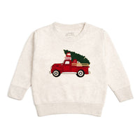 Sweet Wink - Baby Christmas Truck Patch Sweatshirt