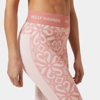 Helly Hansen LIFA Merino Midweight Graphic Pant in pink nordic rose - women's pants - alternate view