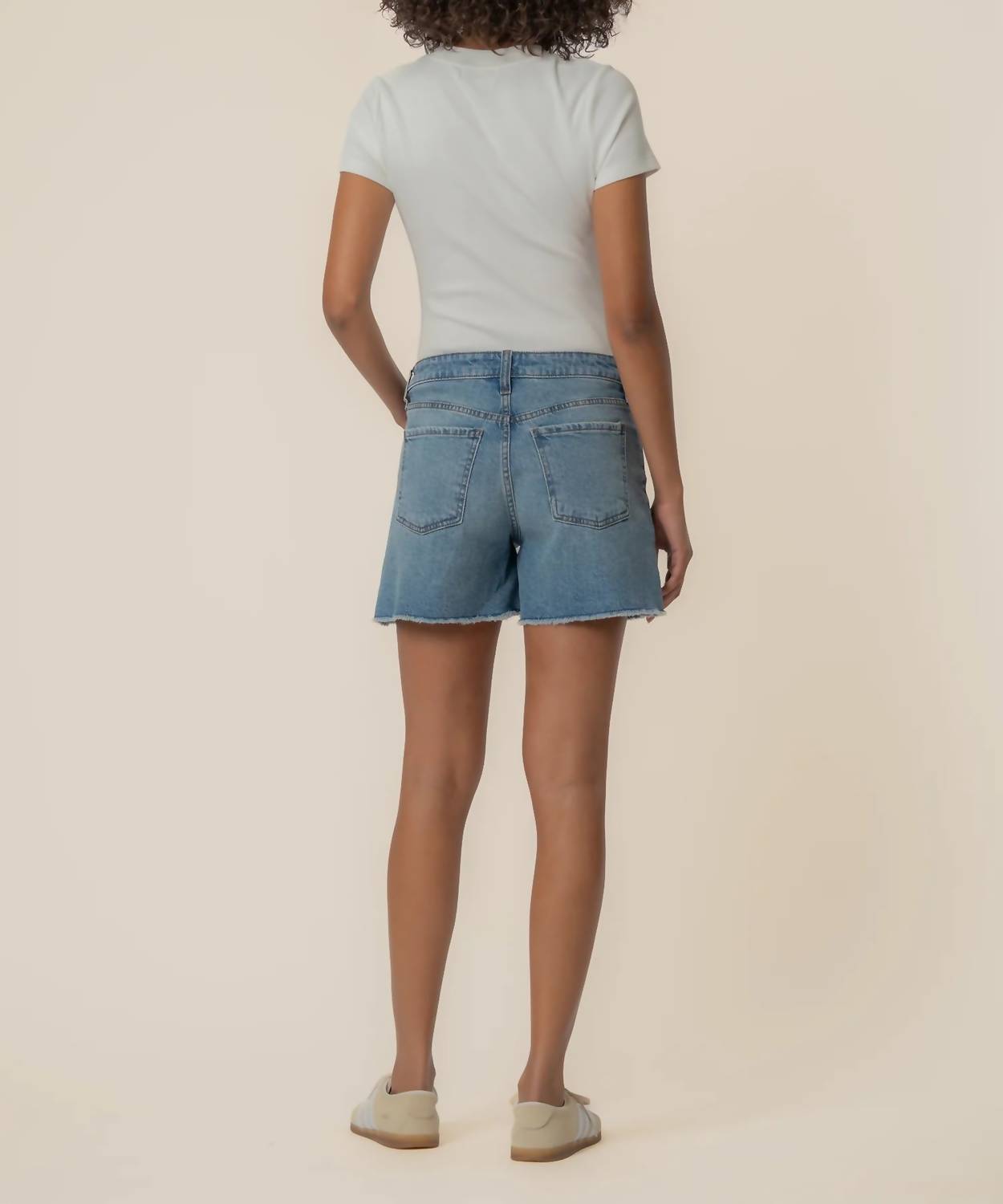 Kut From The Kloth - Jane High Rise Long Short With Fray Hem