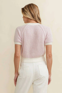 Cloud Ten - Ribbed Short Sleeve Sweater
