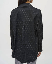 Joseph Ribkoff - Stretch Cotton Blouse With Rhinestones