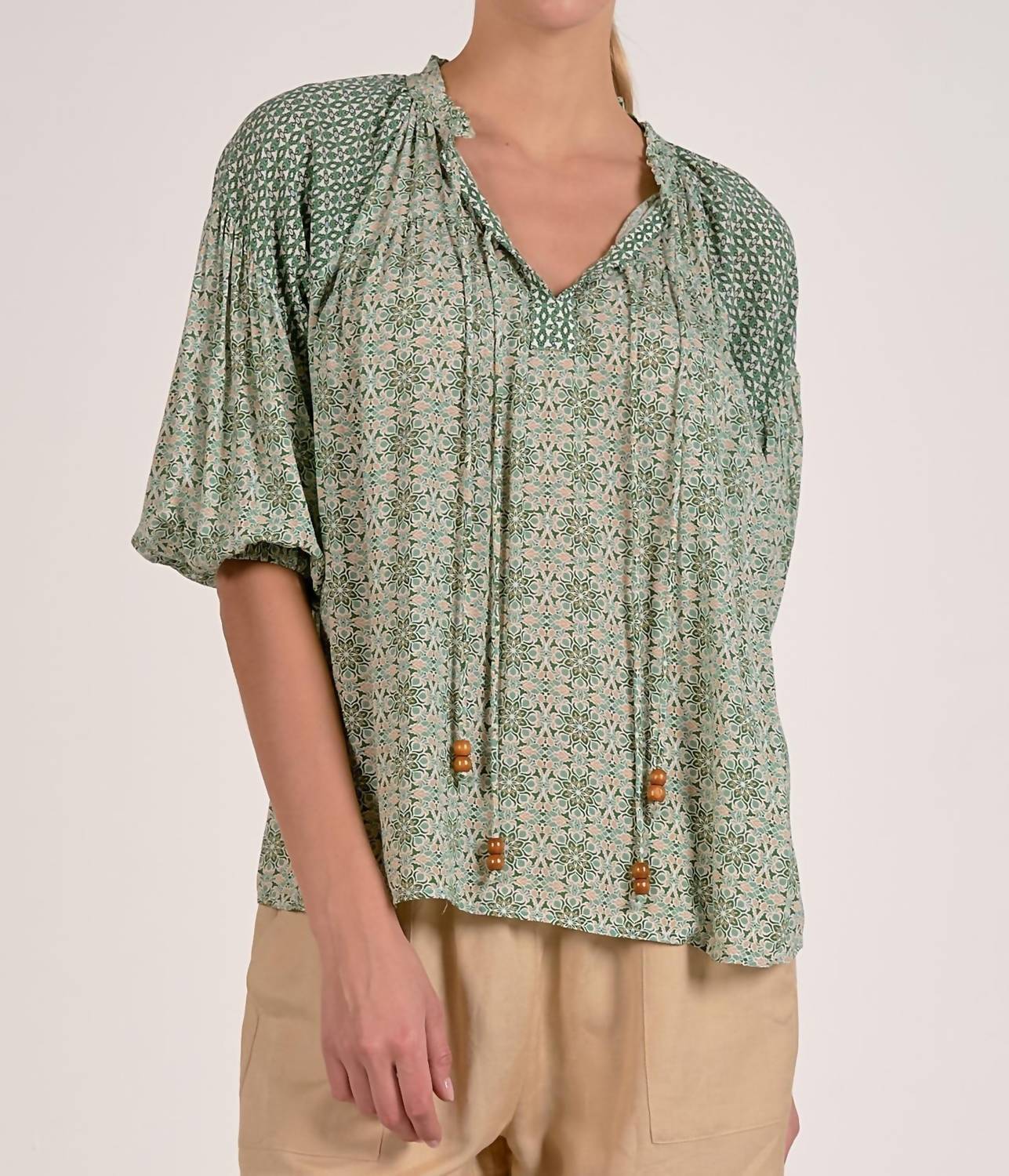 Elan - Boho Peasant Top