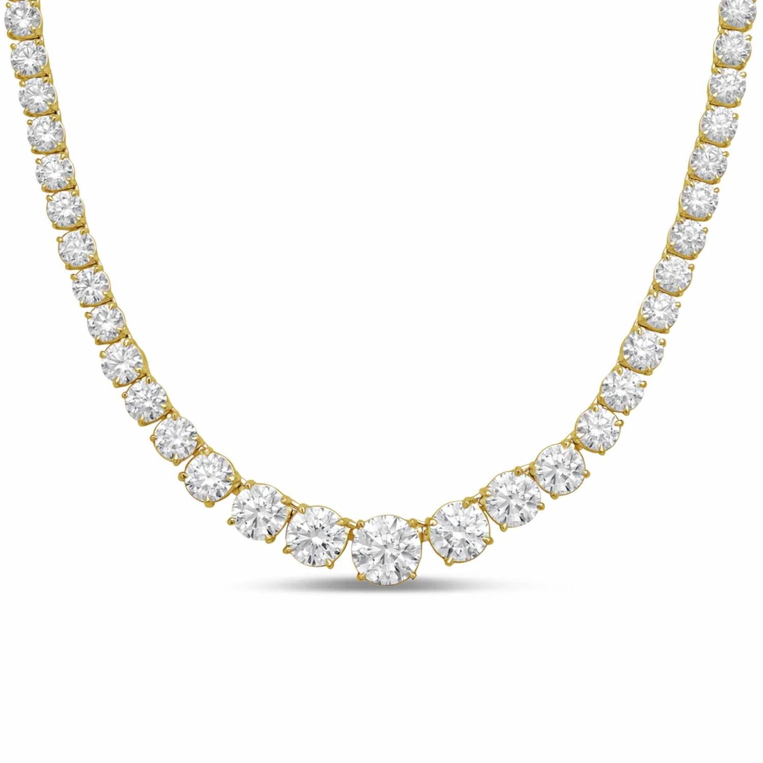 Diana M Jewels - Women's Round Lab-Grown Diamond Pendant Necklace (72.00 Ct) - Signature