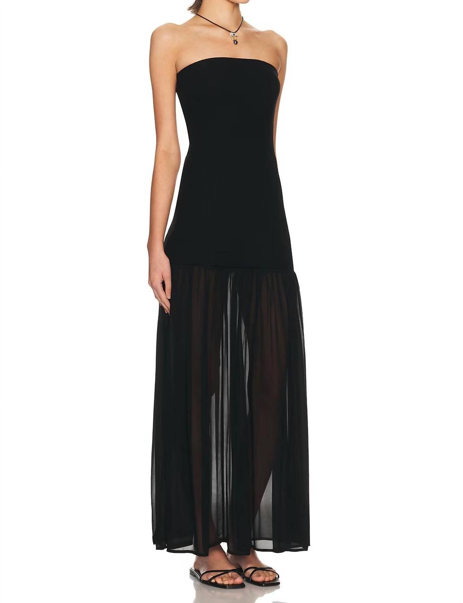 Enza Costa - Strapless Chiffon Dress