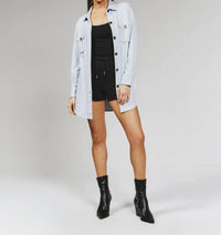 7Diamonds Generation Buttery-soft Shacket in ice blue - women's jacket