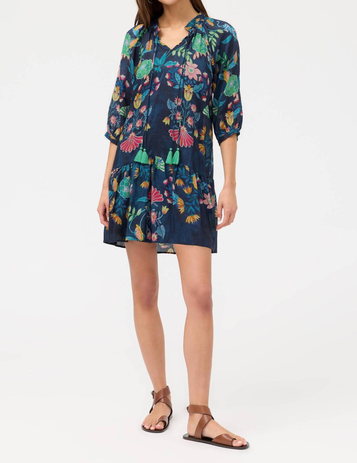 Johnny Was - Tassel 3/4 Sleeves Dress