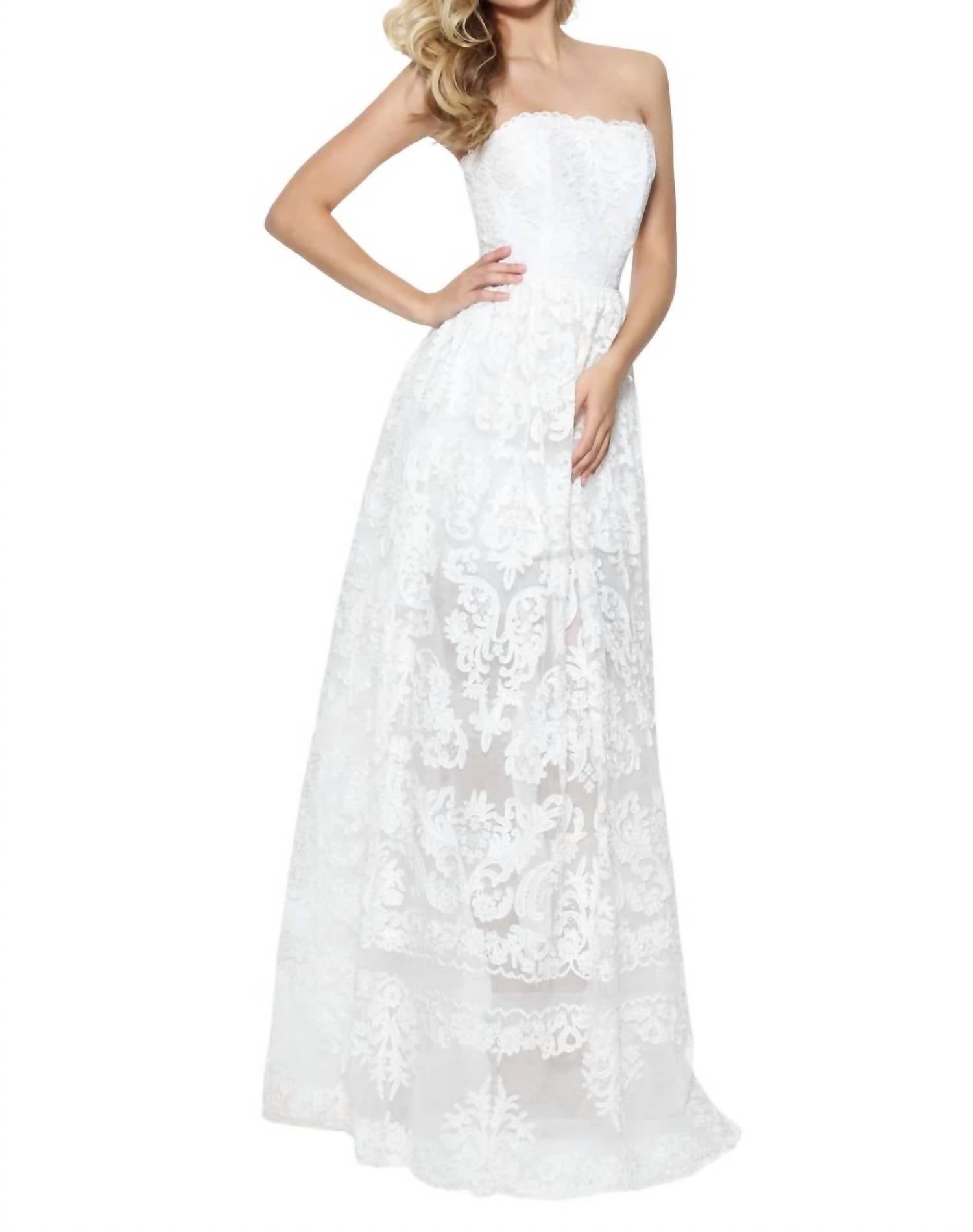 Sherri Hill - Strapless Long Prom Dress