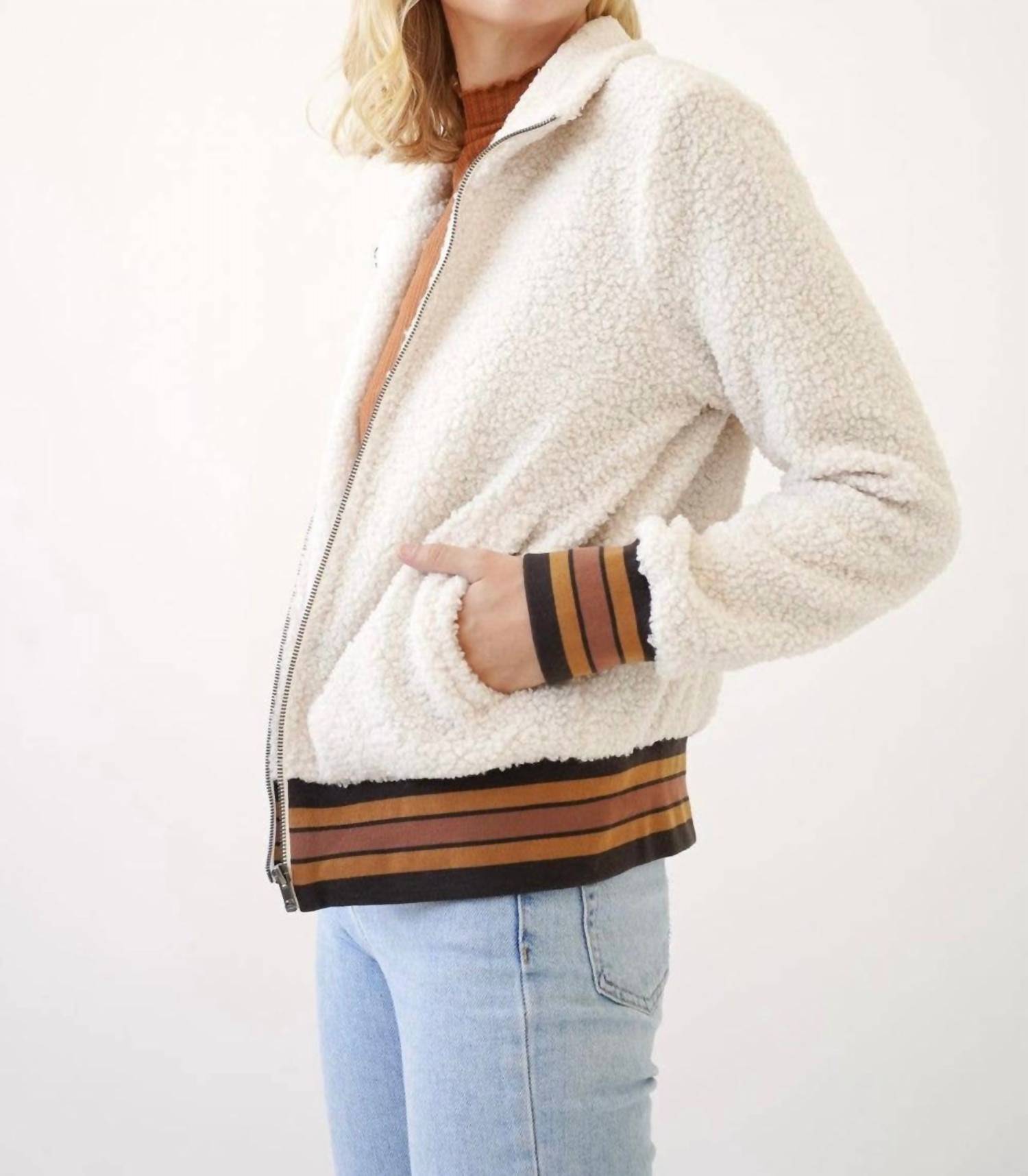 Mystree - Racing Stripes Teddy Jacket
