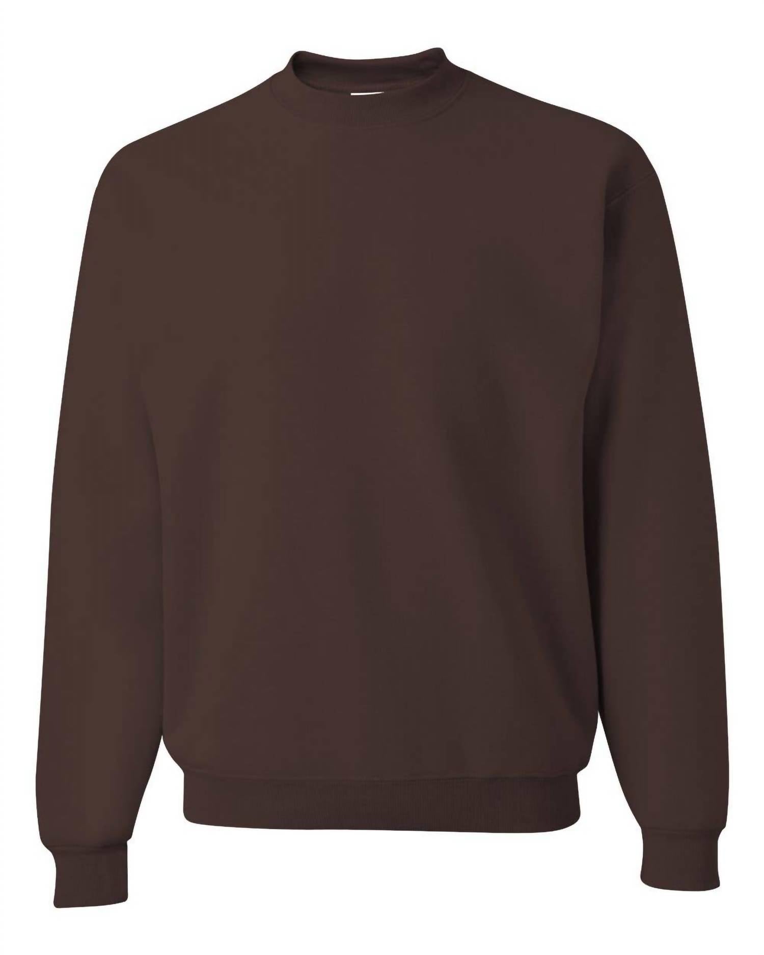 D&E Tees - Women's Thankful Embroidery Neck Brown Sweatshirt