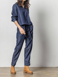 Lilla P - Denim belted pant