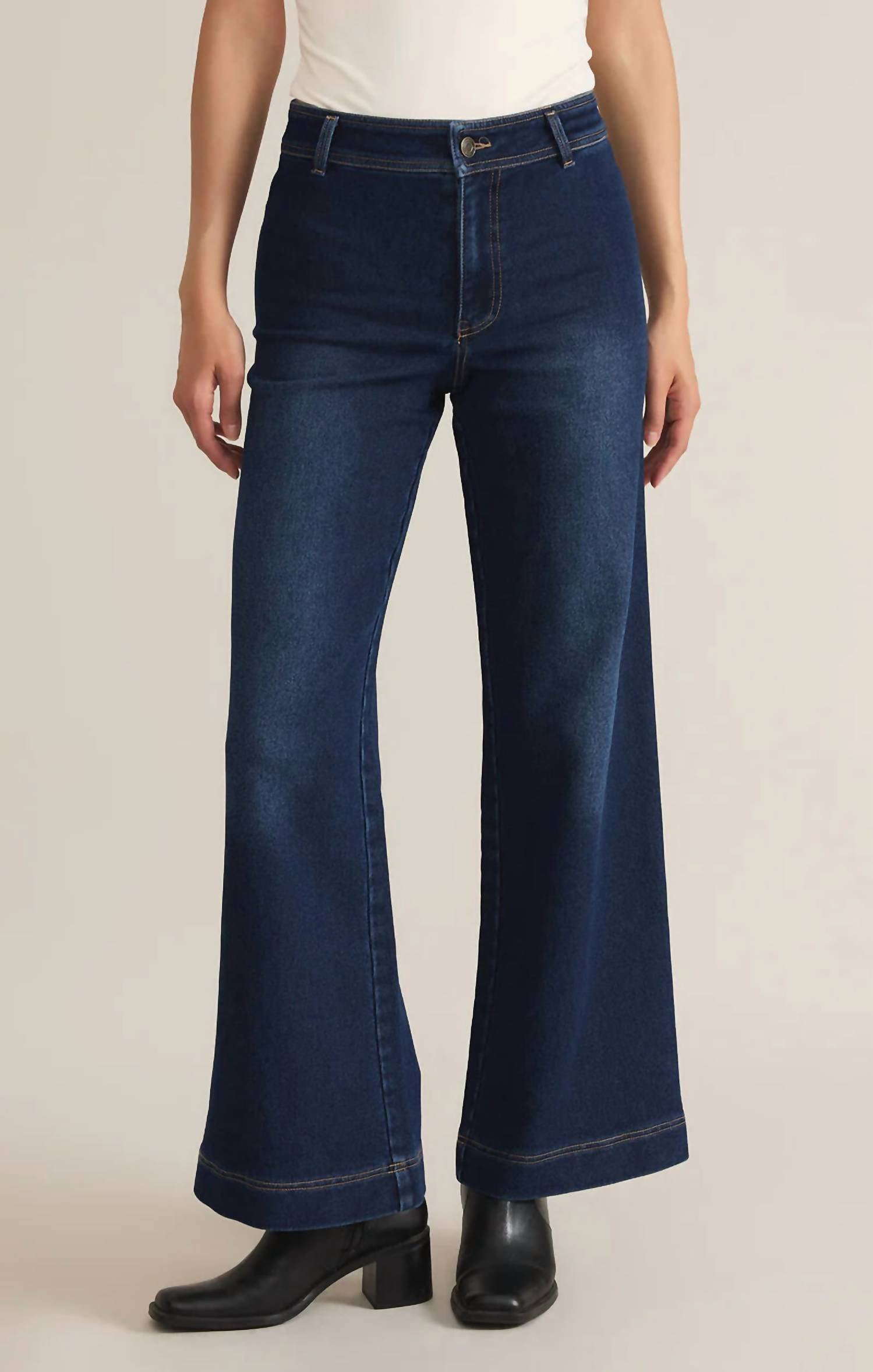 Z Supply - Womens Rilynn Wide Denim Trouser