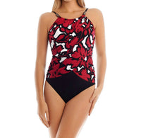 Magicsuit High Neck Underwire One Piece Swimsuit in mag wild flower - women's swimwear