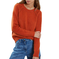 Autumn Cashmere Relaxed Open Raglan Crew Top in henna - women's sweater - view 5