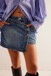 Free People - Wynne Denim Mini Skirt