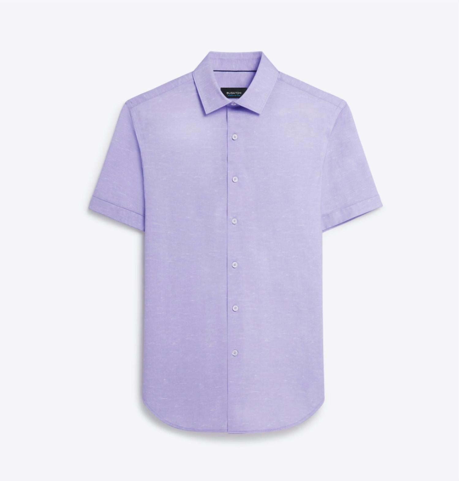 Bugatchi Uomo - Men's Miles Slub Print Ooohcotton Short Sleeve Shirt