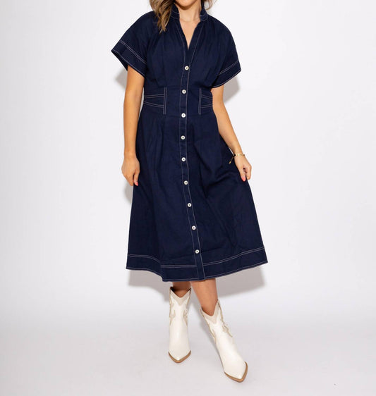 Thml - Cinched Waist Button-down Midi Dress