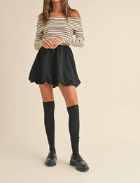Miou Muse - Bubble Bottom Mini Skirt
