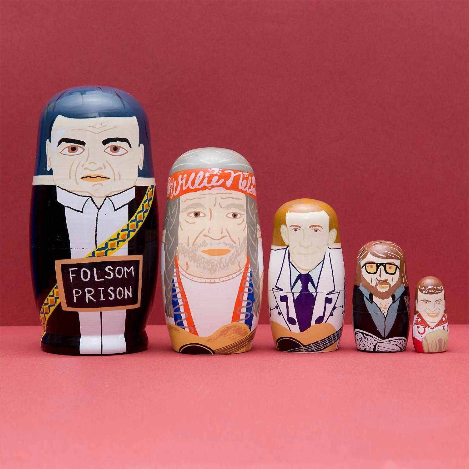 Larney & Babs - Men of Country Wooden Nesting Doll Set