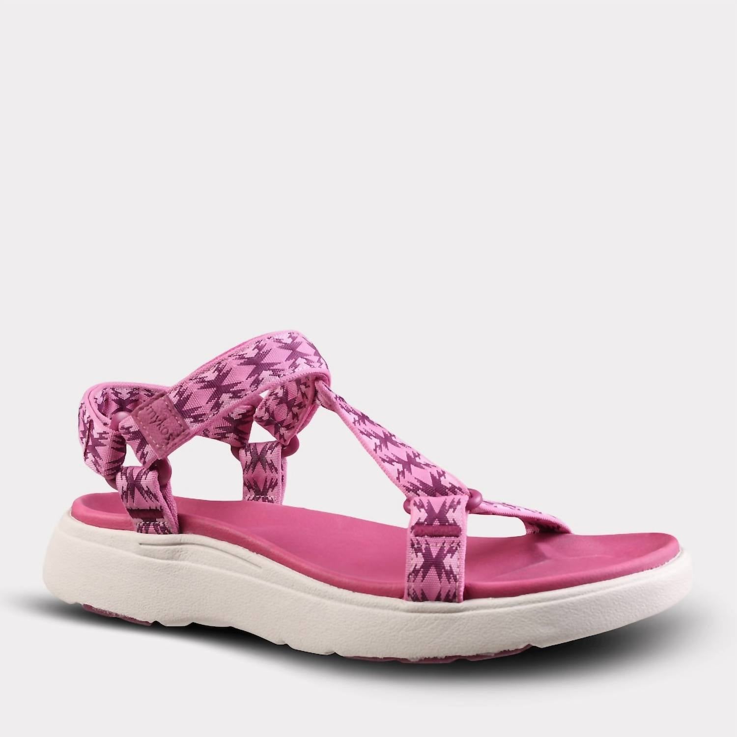 Mykos Women's Solstice Hook & Loop Sandal in fuchsia - women's sandal