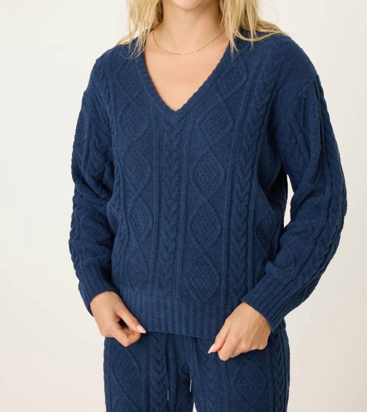 Pj Salvage - Cozy Cable V Sweater
