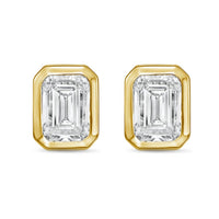 Diana M Jewels - Women's Emerald Lab-grown Diamond Stud Earrings (1.50 Tcw) - Petite