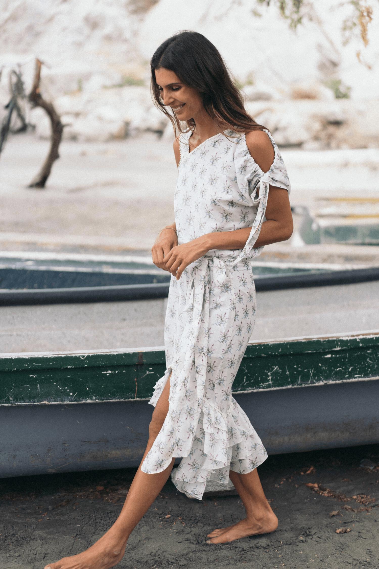 Guadalupe Design - Azure Midi Skirt