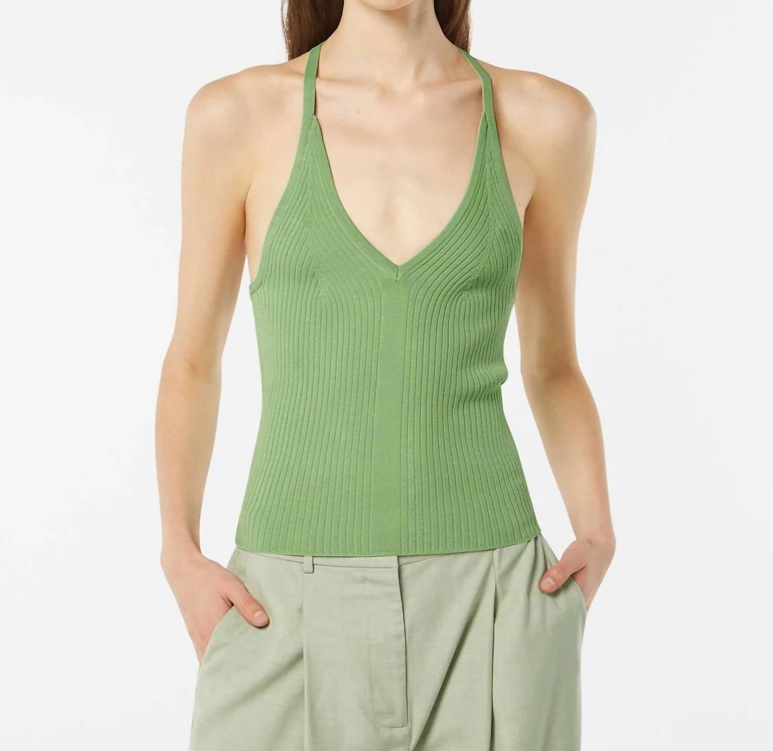 SCOTCH & SODA Rib Racer Tank in pistachio - women's t-shirt