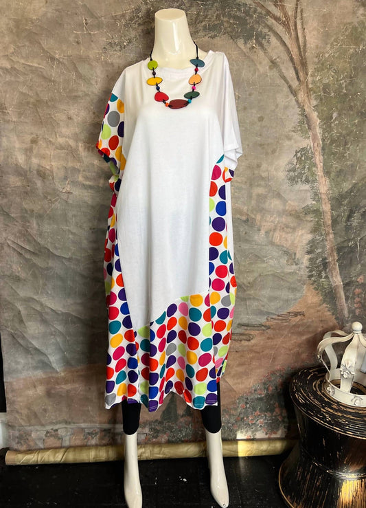 Vanite Couture - Women's Rainbow Dots Dress