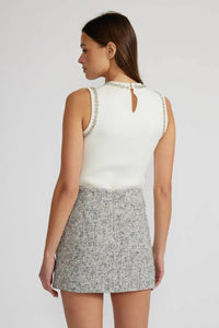 Lucy Paris - Rosalyn Sequin Tweed Mini Skirt