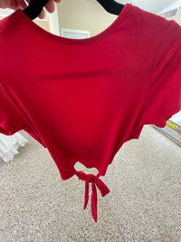 Active Basic - Red tie top