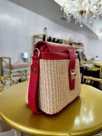Belle D'Amour - Women's The Mini Raffia Leather Handbag